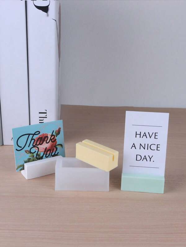 1pc Silicone Mold, Minimalist Clear DIY Silicone Mold For Card Holder Making