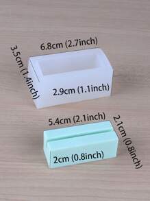 1 pieza Molde de silicona, molde de silicona minimalista y transparente DIY para hacer portadocumentos - Blanco - Ver 3