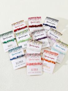 Vòng tay chuỗi hạt đá - màu xanh lá - Xem 1