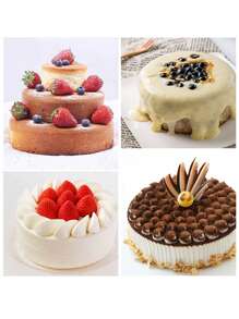 1pc 4-inch Silicone Round Cake Mold, Modern & Simple Design Baking Tool For Oven, High Temperature Resistant (random Color) - Multicolor - View 6