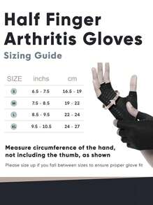 1 Đôi Găng Tay Chống Viêm Khớp-Găng Tay Không Ngón Truyền Đồng Tốt Nhất Cho Ống Cổ Tay, RSI, Bệnh Thấp Khớp - màu đen - Xem 3