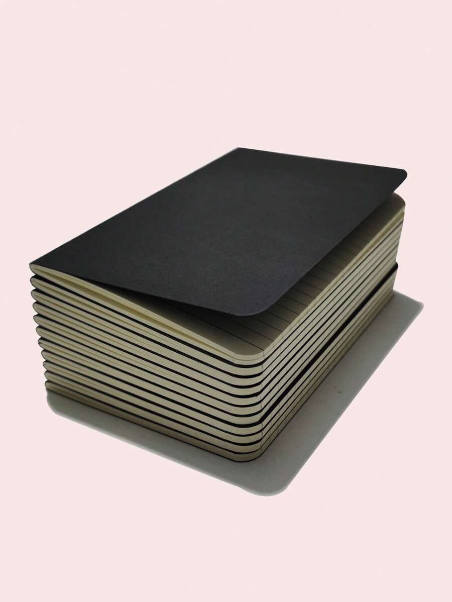 6入組素色筆記本 - 黑色 - 查看 1