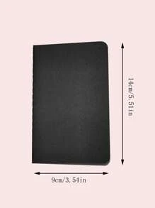6入組素色筆記本 - 黑色 - 查看 2