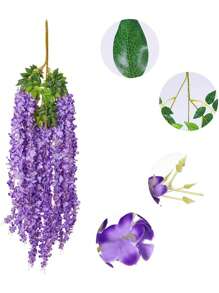 1/6/12 件紫色人造紫罗兰藤蔓卷须，情人节，礼物