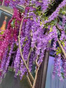 1/6/12 件紫色人造紫罗兰藤蔓卷须，情人节，礼物