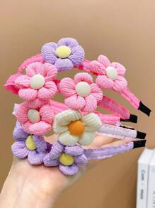 4入組女孩花朵裝飾髮箍日常裝飾 - 彩色 - 查看 5