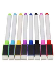 8pcs Mixed Color Marker Pen, Simple Easy To Use Erasable Permanent Marker For Office, School, Drawing, Writing - Multicolor - View 1