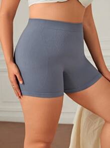 Plus Solid Simple Panty - Dusty Blue - View 4