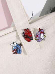3入組/套創意心形胸章適用於衣服裝飾用品胸針 - 彩色 - 查看 5