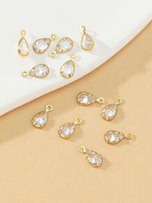 10pcs/set Cubic Zirconia Water-drop DIY Pendant