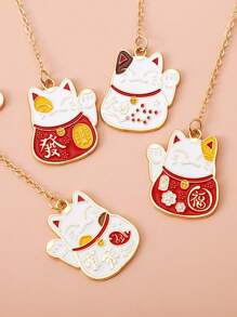 Lucky Fortune Cat Figure - Multicolor - View 4