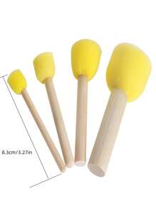 4pcs Multipurpose Mushroom Sponge Brushes, Graffiti Tools, Paint Sponges - View 4