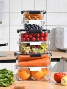 1 pieza Almacenamiento de alimentos transparente