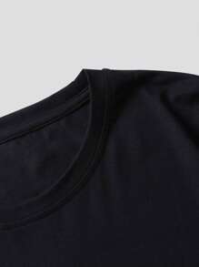 ROMWE MEN Street Life 男士汽車和字母圖案t恤 - 黑色 - 查看 5