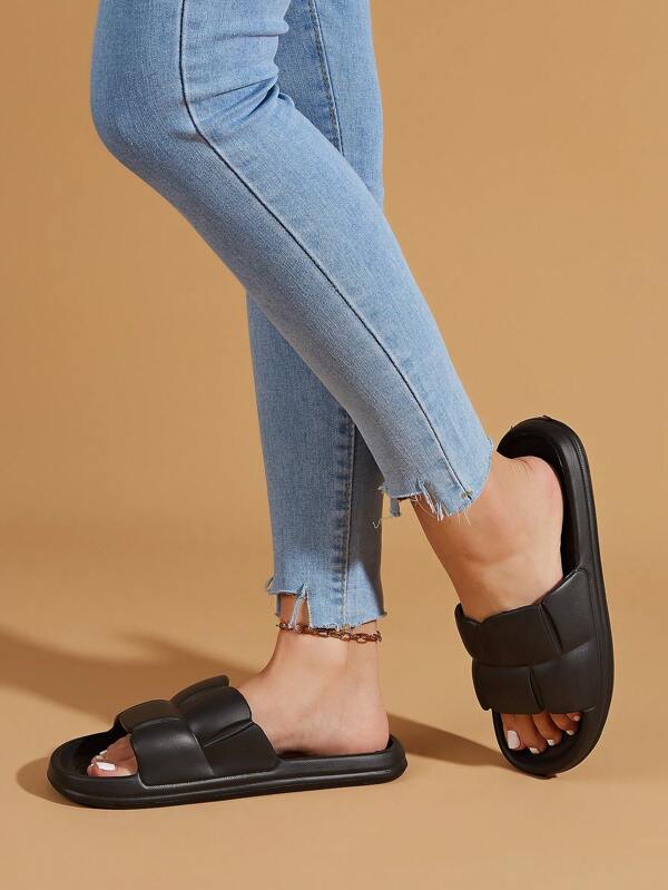 Women Minimalist Single Band Slides, EVA Fashion Slides for Sale