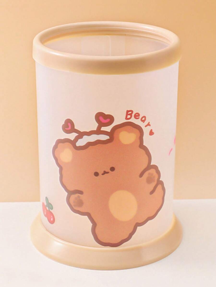 1pc Cartoon Bear Pattern Pen Holder - Multicolor - View 1