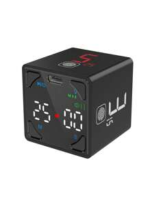 Cube Pomodoro Productivity Timer, Pause & Resume, Mute, Vibration & Alarm, For Task - Black - View 2