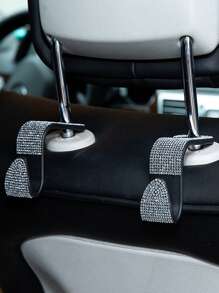 1 chiếc móc trang trí bằng kim cương giả trên ô tô - màu đen - Xem 1