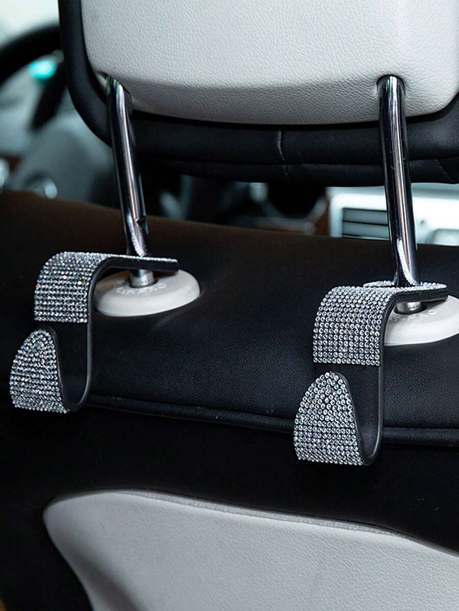1 chiếc móc trang trí bằng kim cương giả trên ô tô - màu đen - Xem 1