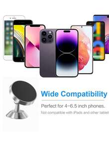 Giá đỡ điện thoại ô tô từ tính - Bạc - Xem 7