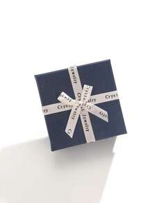 24 piezas/set papel Bisutería moderno con diseño de lazo Caja de almacenamiento de joya para - Azul - Ver 7