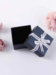 24 piezas/set papel Bisutería moderno con diseño de lazo Caja de almacenamiento de joya para - Azul - Ver 9