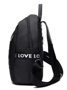 Mochila clásica negra con correa ajustable para mochila escolar diaria, bolsa escolar, bolso escolar, mochila grande, portátil, ligera, adecuada para adolescentes, mujeres estudiantes universitarias, niños y hombres, trabajadores de cuello blanco, perfecta para volver a la escuela, escuela secundaria, universidad - Negro - Ver 3