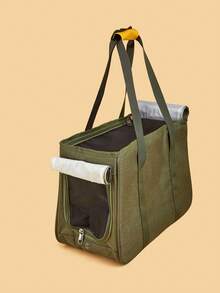1pc Portable Pet Carrier Bag For Dog For Outdoor - Army Green - View 4