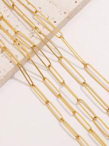 1 dây chuyền DIY bằng thép không gỉ thời trang dành cho nữ để làm trang sức DIY - Vàng - Xem 5