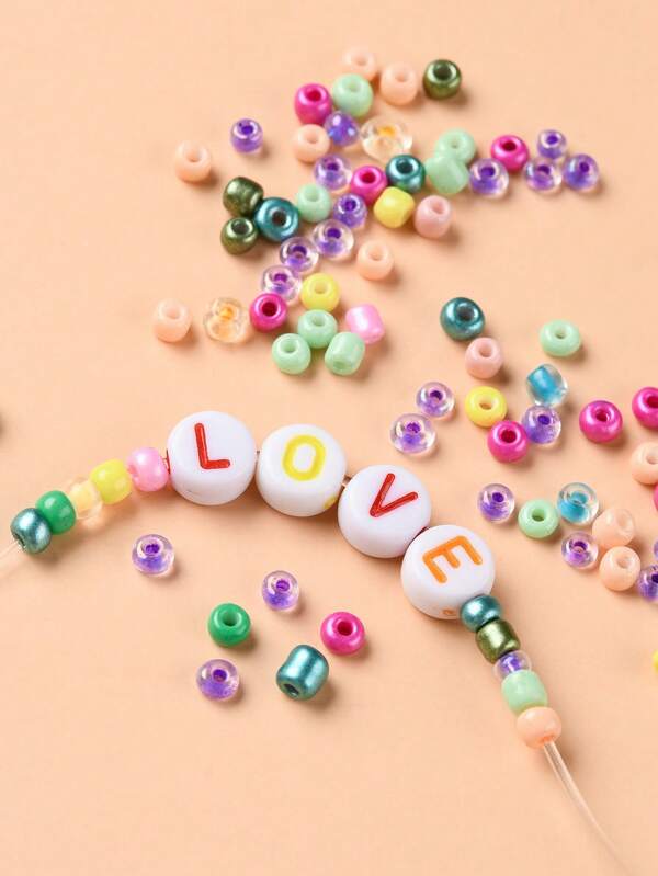 Diy Bracelet Making Set, Approx. 3120pcs Mixed Color Painted Glass Beads, Approx. 250pcs Acrylic