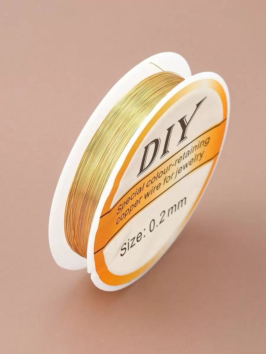 1 Rolle 25 M/rolle 0,02 Cm Diy-metalldraht Zur Schmuckherstellung, Geeignet Für Armbänder Und Halsketten