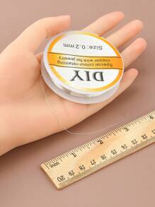 1 cuộn Đồng Trang Sức Dây Lâu Mạ Xấp Xỉ. Dây kim loại DIY 25 M 0,2 MM để làm đồ trang sức - Bạc - Xem 2