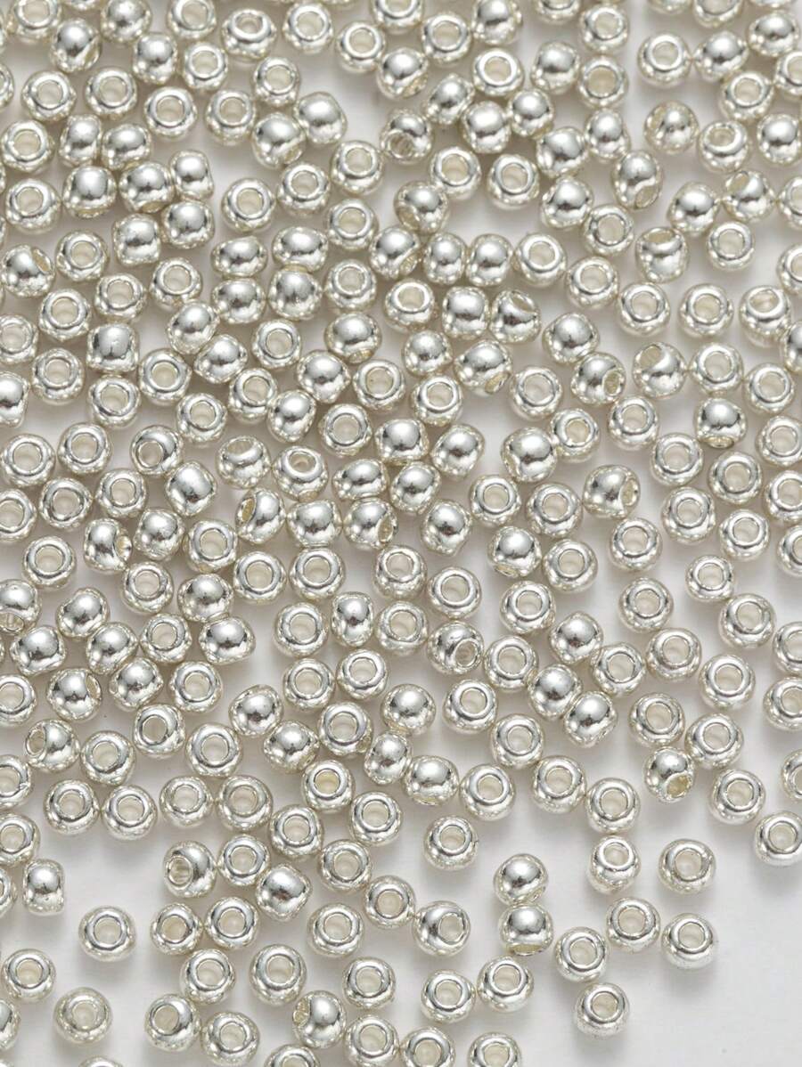 High-end Glass Seed Beads For Embroidery, Uniform Size - Silver - View 1