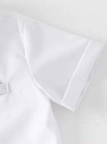 Toddler Boys Bow Front Shirt - White - View 3