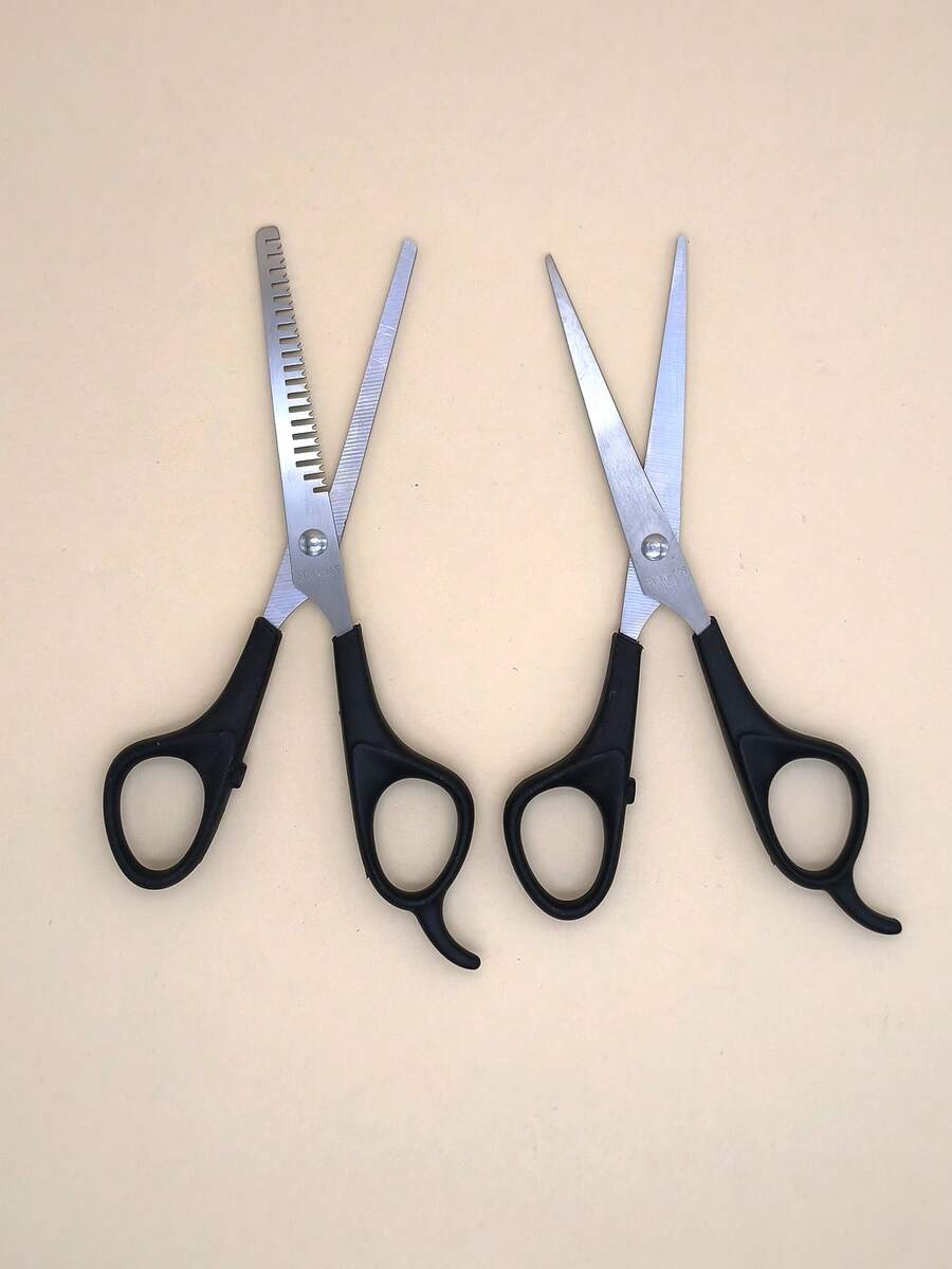 2入組專業直剃刀理髮剪刀套裝 - 彩色 - 查看 1