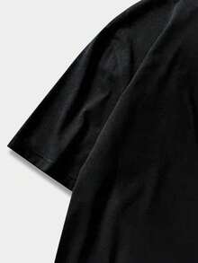 ROMWE MEN Guys Cotton Car & Letter Graphic Tee - Black - View 5