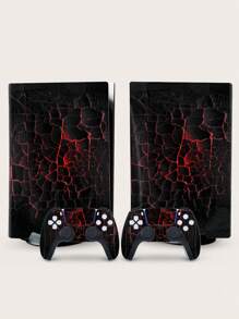 4pcs Lightning Print Sticker Compatible With PS5 - Multicolor - View 1