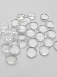 100pcs 12 MM Round Transparent Glass Cabochons