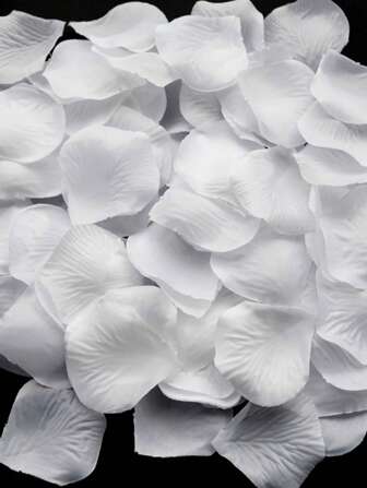 Conjunto de 100 piezas de Flores Artificiales Blancas, Flores Falsas de Tela No Tejida Creativas para Decoración del Hogar, Halloween, Día de San Valentín