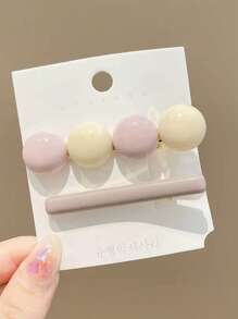 4入組女士混色時尚髮夾適用於頭髮裝飾用品 - 彩色 - 查看 2