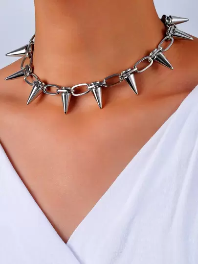 1入組時尚創意多用途圓錐造型頸鏈禮品適合女士和女孩