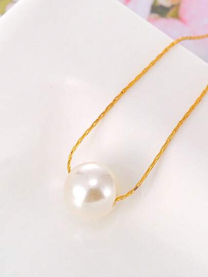 人造珍珠裝飾項鍊