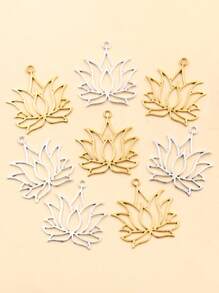 8入組/套隨機色花DIY吊墜 - 彩色 - 查看 1