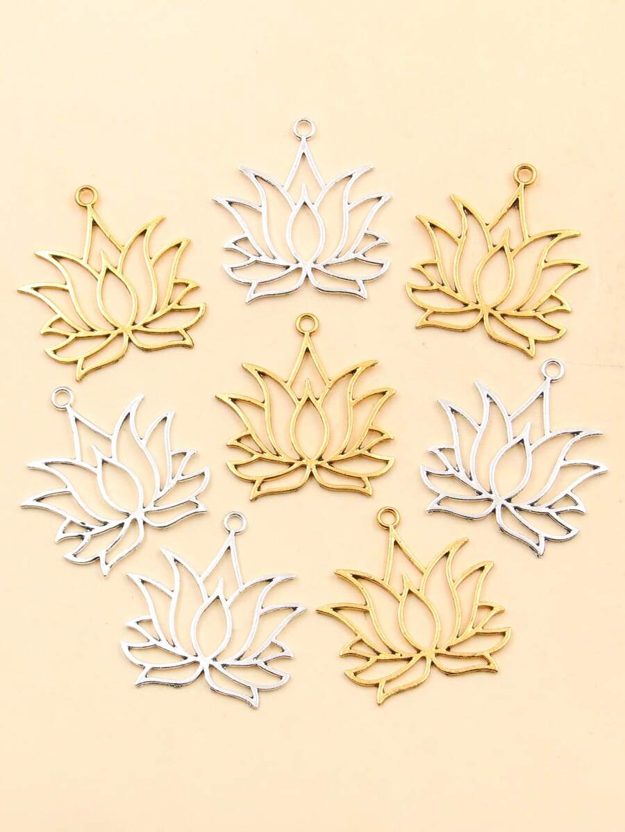 8入組/套隨機色花DIY吊墜 - 彩色 - 查看 1