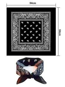 Mujer 2 piezas con estampado de paisley moda para ciclista - Negro - Ver 2