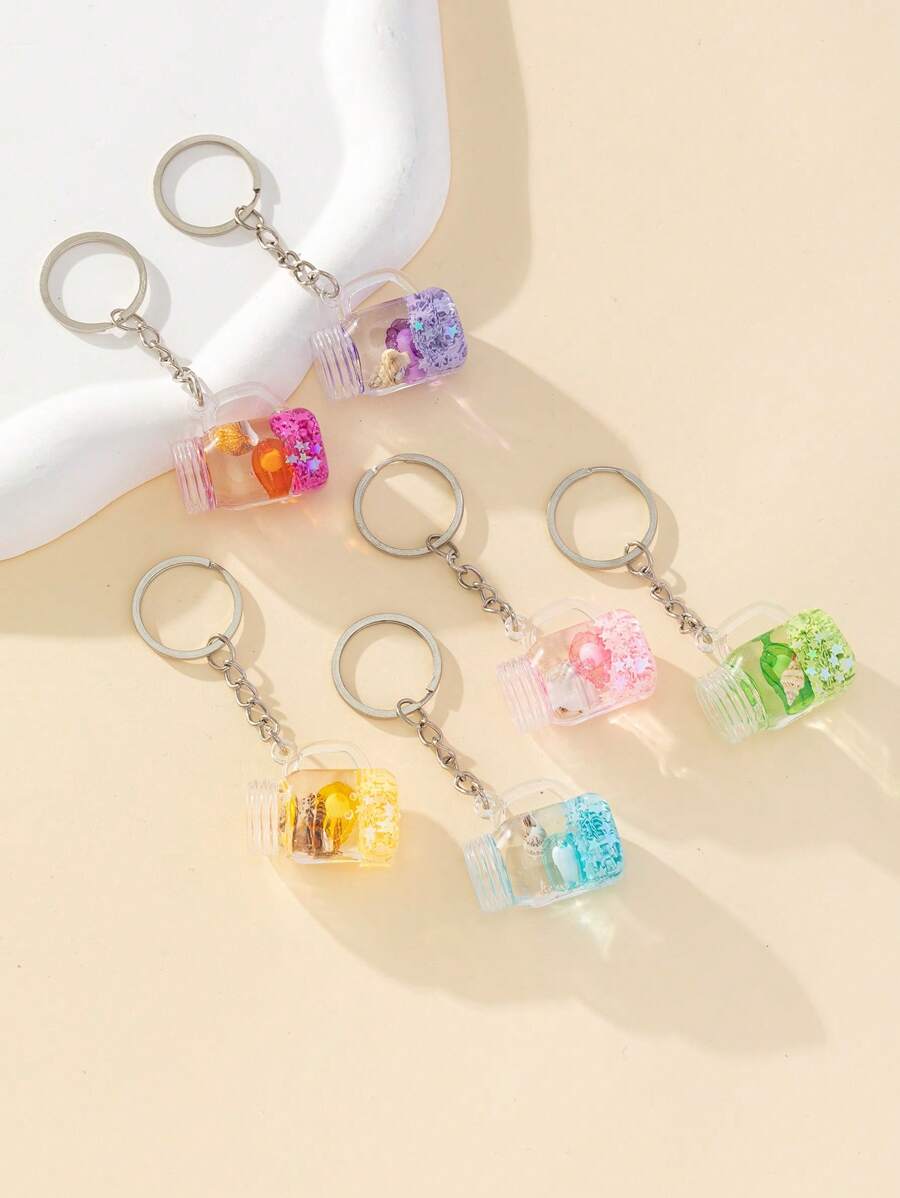 6 piezas Llavero bebida accesorio - Multicolor - Ver 1