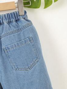 Chicos Shorts en mezclilla desgarro crudo - Lavado ligero - Ver 6