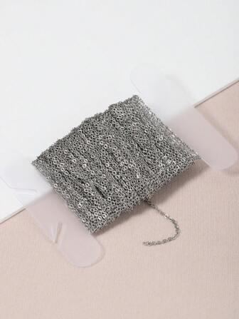 10m/捲基本款不銹鋼 O 型首飾鏈適用於 Diy 項鍊、手鍊、批發散裝鏈