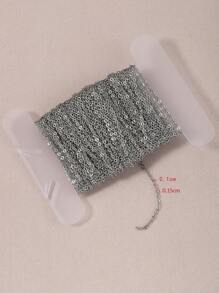 10m/捲基本款不銹鋼 O 型首飾鏈適用於 Diy 項鍊、手鍊、批發散裝鏈 - 銀色 - 查看 3