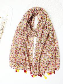 Cảm nhận mùa xuân hè in hoa Ditsy Khăn choàng tua khăn choàng khăn tắm biển - Nhiều màu - Xem 1
